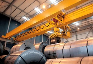 Double Girder Overhead Crane med elektromagnet